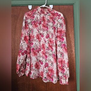 Torrid Pink Floral Blouse